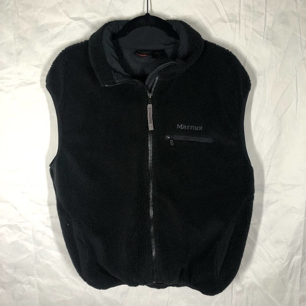 Marmot Black Fleece Zip Up Vest